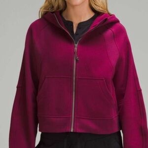 Lululemon magenta Zip-Up Scuba Hoodie